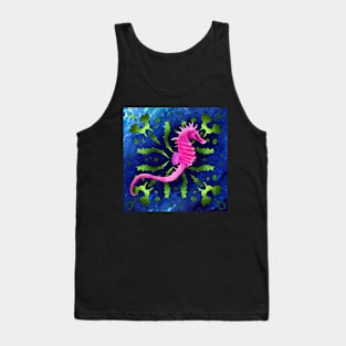 Pink Seahorse in the Ocean Tank Top